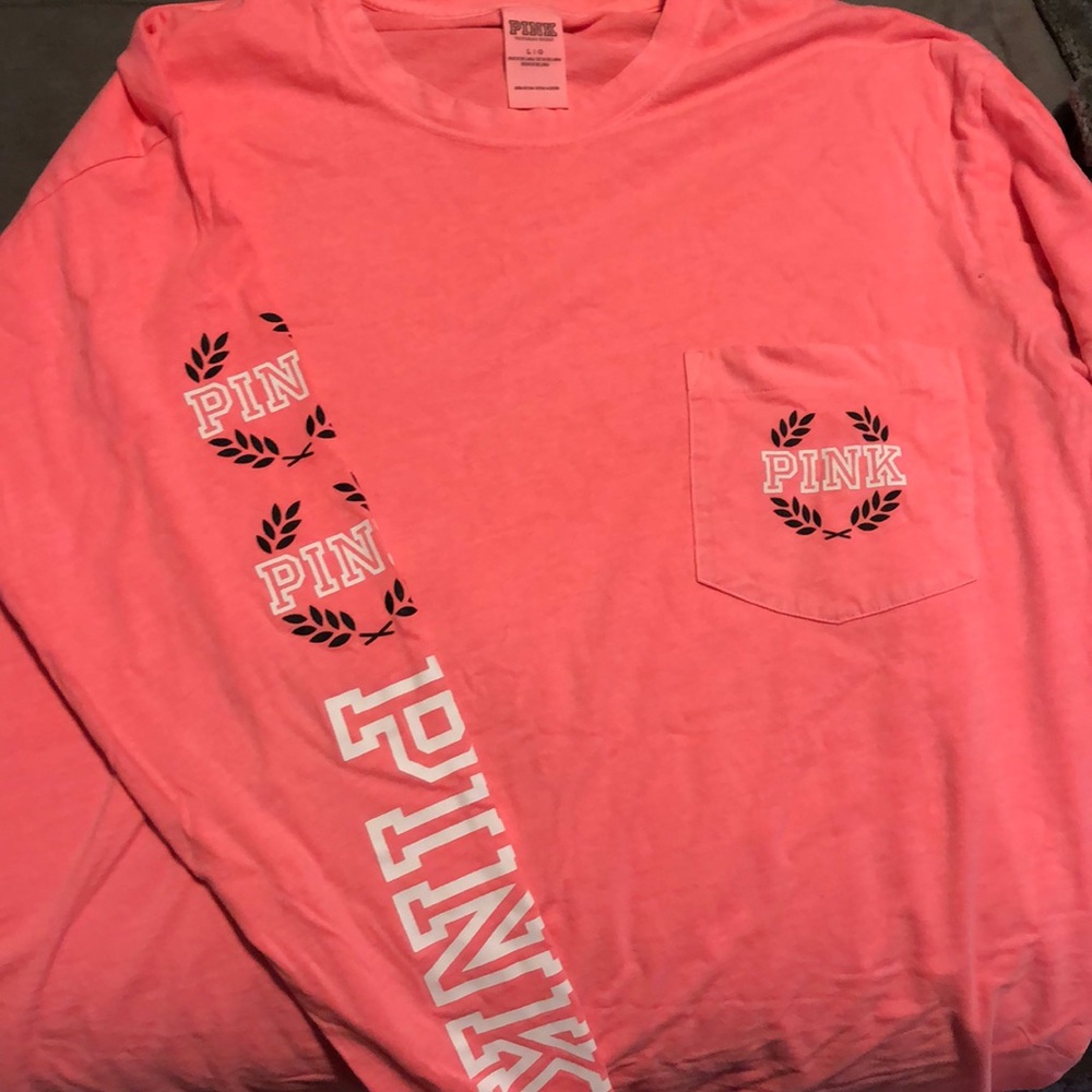 Coral colored long sleeve PINK shirt